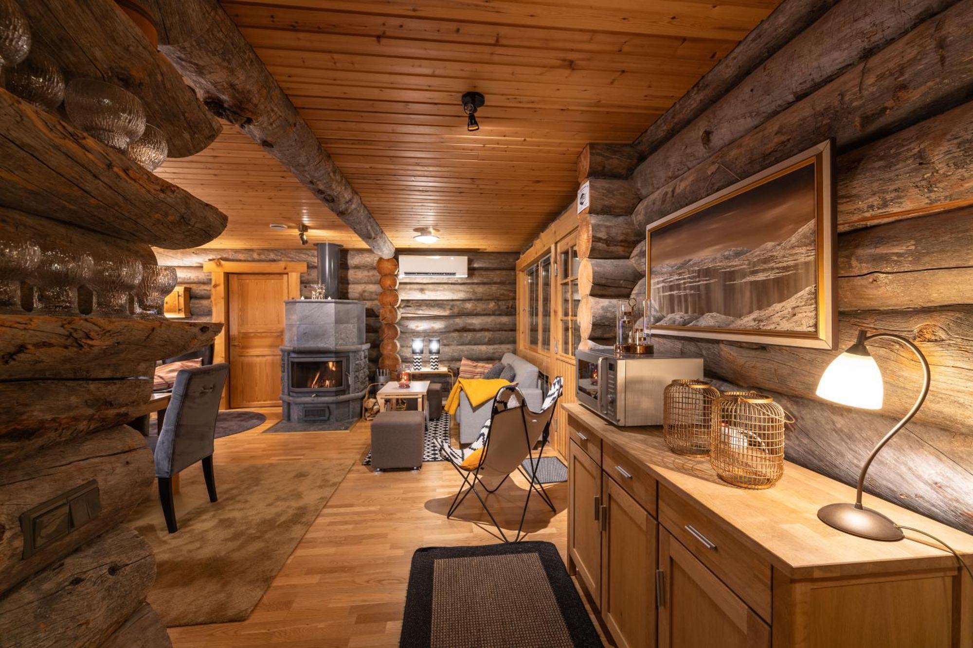 Kuukkeli Log Houses Villa Aurora "Pupula" Саариселькя Экстерьер фото
